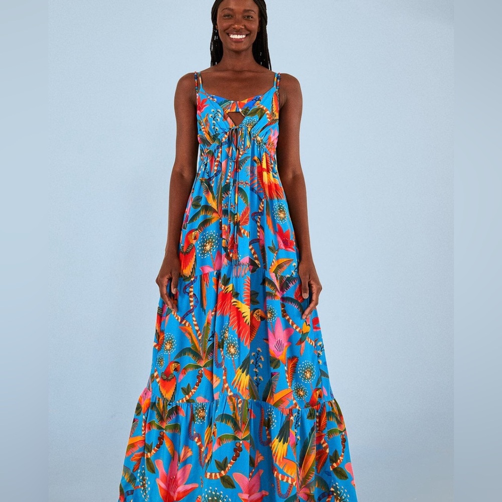 NWT Farm Rio Blue Macaw Party Cover Up